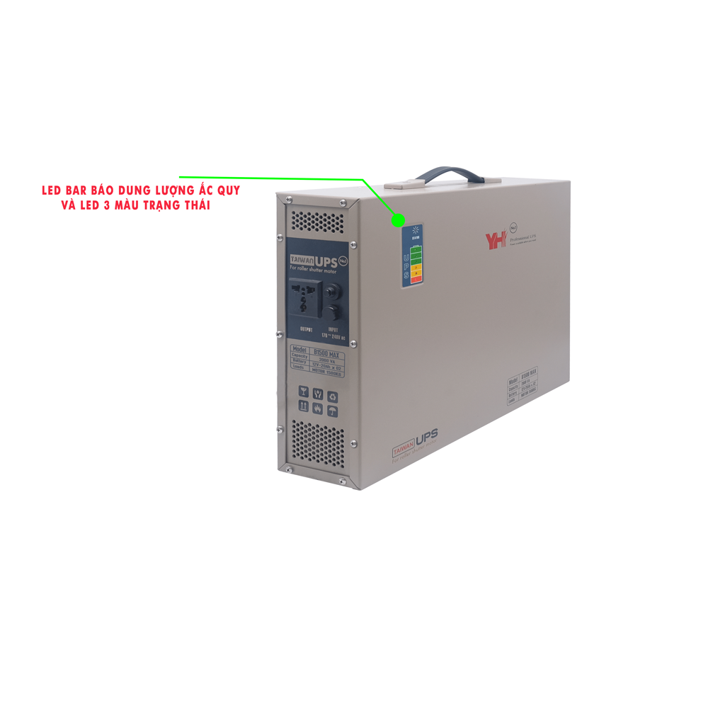 máy lưu điện cửa cuốn yh b1500max