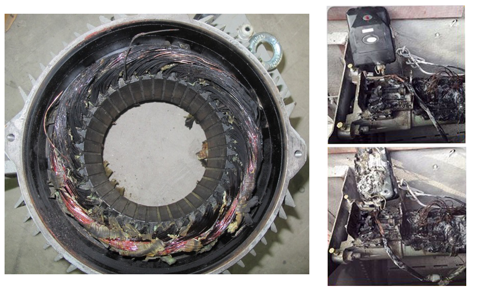 motor cửa cuốn bị cháy nổ