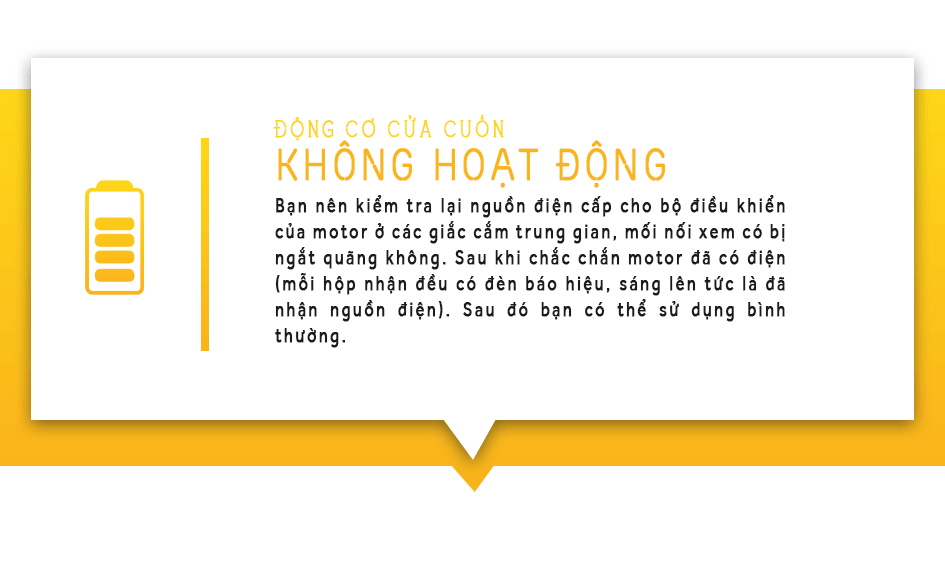 những lỗi mà người dùng cửa cuốn thường hay gặp phải
