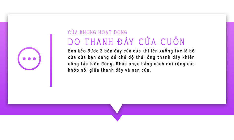 những lỗi mà người dùng cửa cuốn thường hay gặp phải