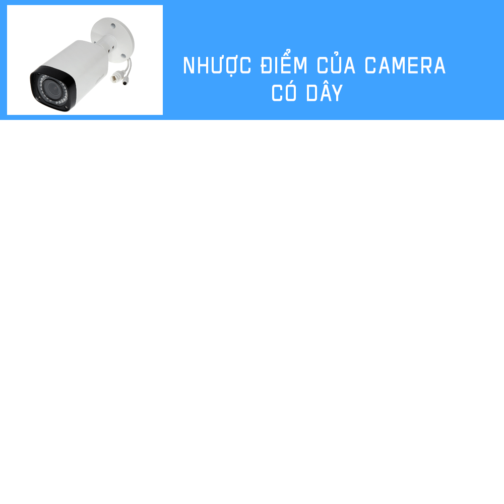 nhượt điểm khi sử dụng camera có dây